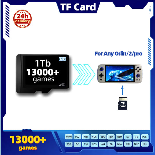 TF Game Card For Ayn Odin 2 Pro Memory PS2 PSP PS1 NGC 3DS Classic Retro Games portable Handheld android 1T 512G Anbernic RG405V
